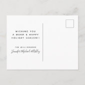 Winter Snowflake Hearts Patroon Briefkaart (Achterkant)