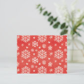 Winter Snowflake Hearts Patroon Briefkaart (Staand voorkant)