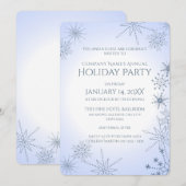 Winter Snowflake Holiday Party Kaart (Voorkant / Achterkant)