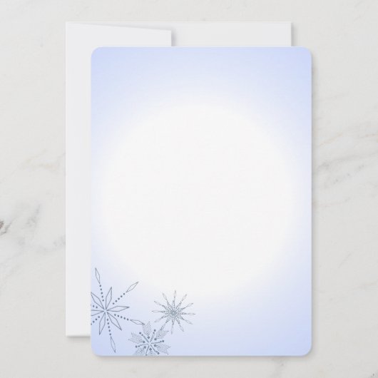 Winter Snowflake Holiday Party Kaart (Achterkant)