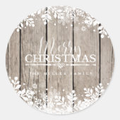 Winter Snowflake, Holiday Ronde Sticker (Voorkant)
