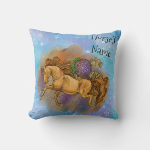 Winter Snowflake Horse Drocatcher Kussen