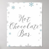 Winter Snowflake Hot Chocolate Bar-teken Poster (Voorkant)