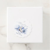 Winter Snowflake Ice Skate Baby Shower Thank You Bedankjes Labels (In situ)