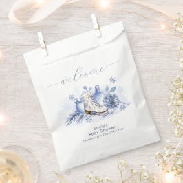 Winter Snowflake Ice Skate Baby Shower Welcome Bedankzakje