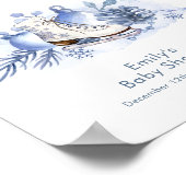 Winter Snowflake Ice Skate Baby Shower Welcome Poster (Hoek)