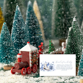Winter Snowflake Ice Skate Books For Baby Shower Informatiekaartje