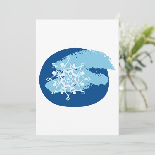 Winter Snowflake Kaart (Staand voorkant)