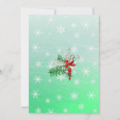 Winter Snowflake kerstfeestdagen Kaart (Achterkant)