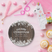 Winter Snowflake, Kerstmis Papieren Bordje (Feest)