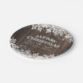 Winter Snowflake, Kerstmis Papieren Bordje (Gekanteld)