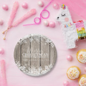 Winter Snowflake, Kerstmis Papieren Bordje (Feest)