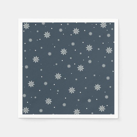 Winter Snowflake Kerstmis Servet (Voorkant)