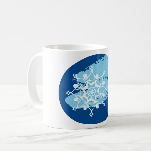 Winter Snowflake Koffiemok (Voorkant links)