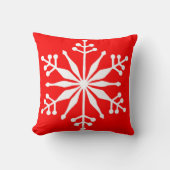 Winter Snowflake Kussen voor de Feestelijke Home. (Voorkant)