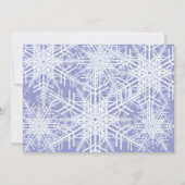 Winter Snowflake Lila Baby shower Kaart (Achterkant)