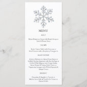 Winter Snowflake Menu (wit) (Voorkant)