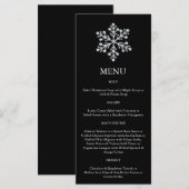 Winter Snowflake Menu (zwart) (Voorkant / Achterkant)