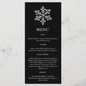 Winter Snowflake Menu (zwart) (Voorkant)