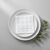 Winter Snowflake Monogram Kerst Papier Servetten