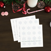 Winter Snowflake Monogram Kerst Papier Servetten