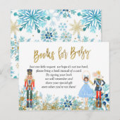 Winter Snowflake Nutkraker Books for Baby Uitnodiging Briefkaart (Voorkant / Achterkant)