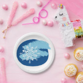 Winter Snowflake Papieren Bordje (Feest)