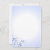 Winter Snowflake Pareltjes bruiloft Kaart (Achterkant)