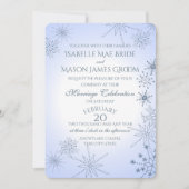 Winter Snowflake Pareltjes bruiloft Kaart (Voorkant)