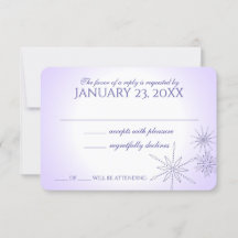 Winter Snowflake Pareltjes Violet Wedding Response