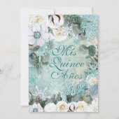 Winter Snowflake Party Invitation Kaart (Voorkant)