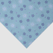 Winter Snowflake Patroon Blauw Tissuepapier (Detail)