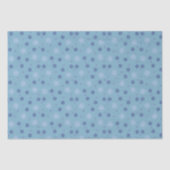 Winter Snowflake Patroon Blauw Tissuepapier (Voorkant)