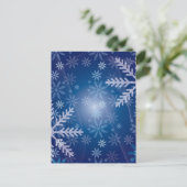 Winter Snowflake Pattern Briefkaart (Staand voorkant)