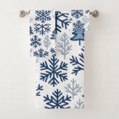 Winter Snowflake Pattern Design Bad Handdoek (Insitu)