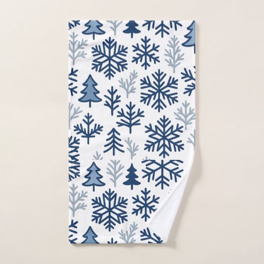 Winter Snowflake Pattern Design Bad Handdoek (Handdoek)