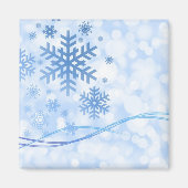 Winter Snowflake Pattern Magneet (Voorkant)