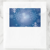 Winter Snowflake Pattern Rechthoekige Sticker (Tas)