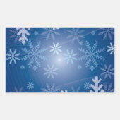 Winter Snowflake Pattern Rechthoekige Sticker (Voorkant)