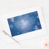 Winter Snowflake Pattern Rechthoekige Sticker (Envelop)