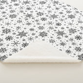 Winter Snowflake Pattern Sherpa Deken (3/4)