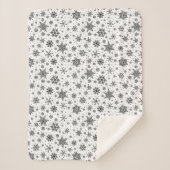 Winter Snowflake Pattern Sherpa Deken (Voorkant)