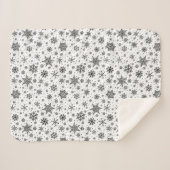 Winter Snowflake Pattern Sherpa Deken (Voorkant (horizontaal))