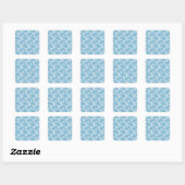 Winter Snowflake Pattern Vierkante Sticker (Vel)