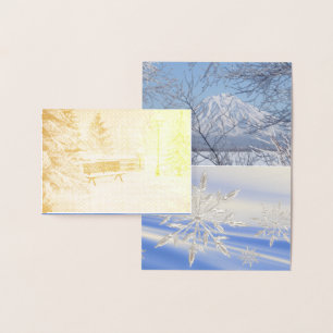 Winter Snowflake personalize Destiny's Folie Kaarten