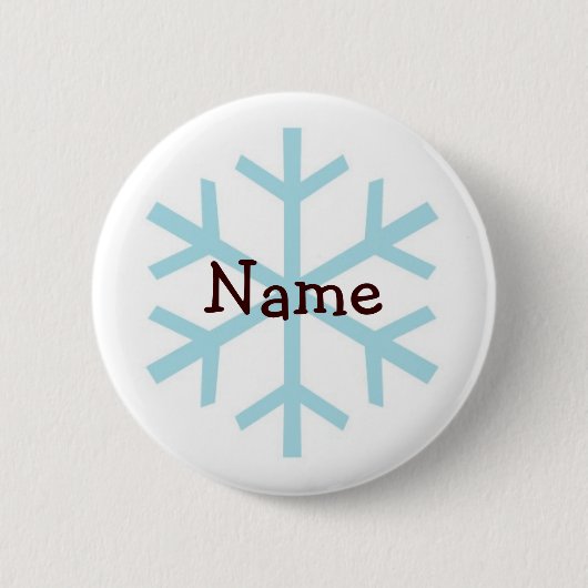 Winter Snowflake Persoonlijke cadeaus Ronde Button 5,7 Cm (Voorkant)