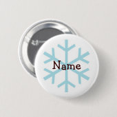 Winter Snowflake Persoonlijke cadeaus Ronde Button 5,7 Cm (Voorkant /achterkant)