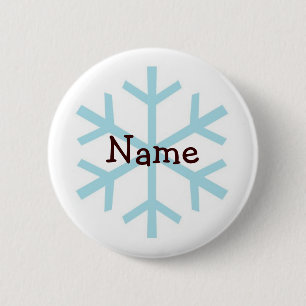 Winter Snowflake Persoonlijke cadeaus Ronde Button 5,7 Cm