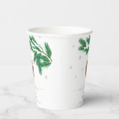 Winter Snowflake Pine cone Baby Shower Welcome Papieren Bekers (Rechts)