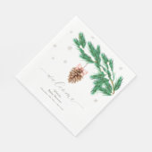 Winter Snowflake Pine cone Baby Shower Welcome Servet (Hoek)